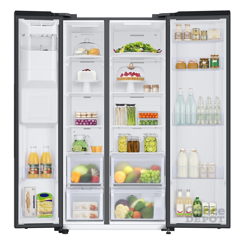 Samsung RS67A8811B1/EF fekete, Side-by-Side, Hűtő:409L, Fagyasztó:225L, Twin Cooling Plus hűtőszekrény