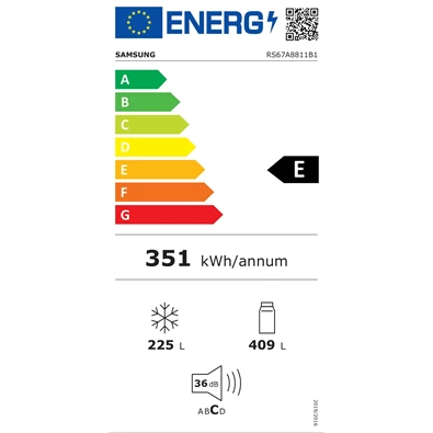 Samsung RS67A8811B1/EF fekete Side-by-Side hűtőszekrény Samsung RS67A8811B1/EF fekete Side-by-Side hűtőszekrény