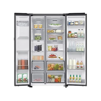 Samsung RS90F66BETEO inox, Side-by-Side, Hűtő:389L, Fagyasztó:225L, hűtőszekrény