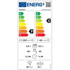 Samsung WD8NK52E0AW/LE elöltöltős mosó-szárítógép Samsung WD8NK52E0AW/LE elöltöltős mosó-szárítógép