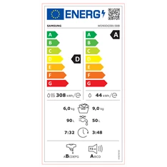 Samsung WD90DG5B15BBLE 9 kg elöltöltős mosó-szárítógép Samsung WD90DG5B15BBLE 9 kg elöltöltős mosó-szárítógép