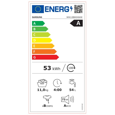 Samsung WW11BBA046AWLE 11 kg elöltöltős mosógép Samsung WW11BBA046AWLE 11 kg elöltöltős mosógép