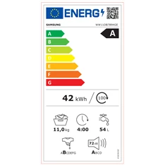 Samsung WW11DB7B94GEU4 fehér, elöltöltős, max.1400ford., 11 kg, mosógép