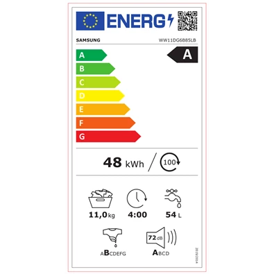Samsung WW11DG6B85LBU4 11 kg fekete elöltöltős mosógép Samsung WW11DG6B85LBU4 11 kg fekete elöltöltős mosógép