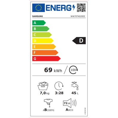 Samsung WW70T4020EE/LE 7 kg elöltöltős mosógép Samsung WW70T4020EE/LE 7 kg elöltöltős mosógép
