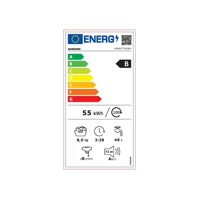 Samsung WW80T734DBH/S6 8 kg elöltöltős mosógép Samsung WW80T734DBH/S6 8 kg elöltöltős mosógép