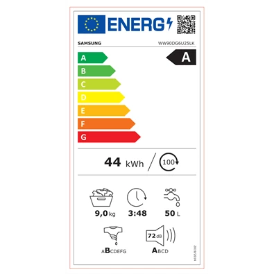 Samsung WW90DG6U25LKU4 9 kg elöltöltős mosógép Samsung WW90DG6U25LKU4 9 kg elöltöltős mosógép