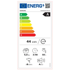 Samsung WW90DG6U85LBU4 9 kg fekete elöltöltős mosógép Samsung WW90DG6U85LBU4 9 kg fekete elöltöltős mosógép