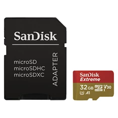 Sandisk 00173427 32GB SD micro (SDHC Class 10 UHS-I V30) Extreme Pro memóriakártya adapterrel Sandisk 00173427 32GB SD micro (SDHC Class 10 UHS-I V30) Extreme Pro memóriakártya adapterrel