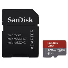 Sandisk 173449 128GB SD micro ( SDXC Class 10) Ultra Android memóriakártya adapterrel Sandisk 173449 128GB SD micro ( SDXC Class 10) Ultra Android memóriakártya adapterrel