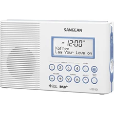 Sangean H-203+ DAB+/FM-RDS vízálló fürdőszobai rádió Sangean H-203+ DAB+/FM-RDS vízálló fürdőszobai rádió