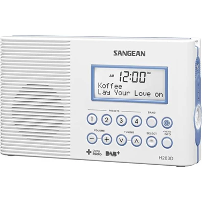 Sangean H-203+ DAB+/FM-RDS vízálló fürdőszobai rádió Sangean H-203+ DAB+/FM-RDS vízálló fürdőszobai rádió