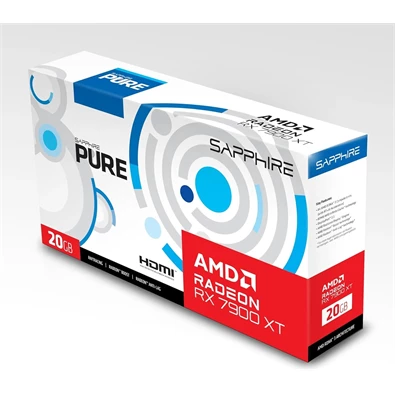 Sapphire Pure AMD Radeon RX 7900 XT 20GB DDR6 320bit PCIe videókártya Sapphire Pure AMD Radeon RX 7900 XT 20GB DDR6 320bit PCIe videókártya