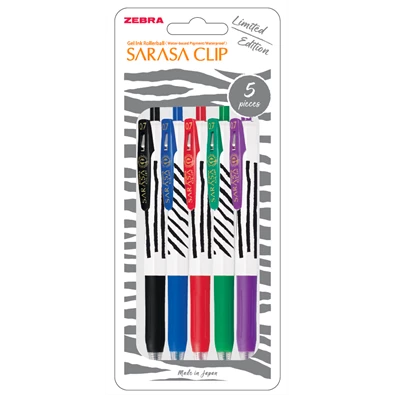 Zebra Sarasa Clip 0,7 Zebra Stripes 5pcs zselés toll