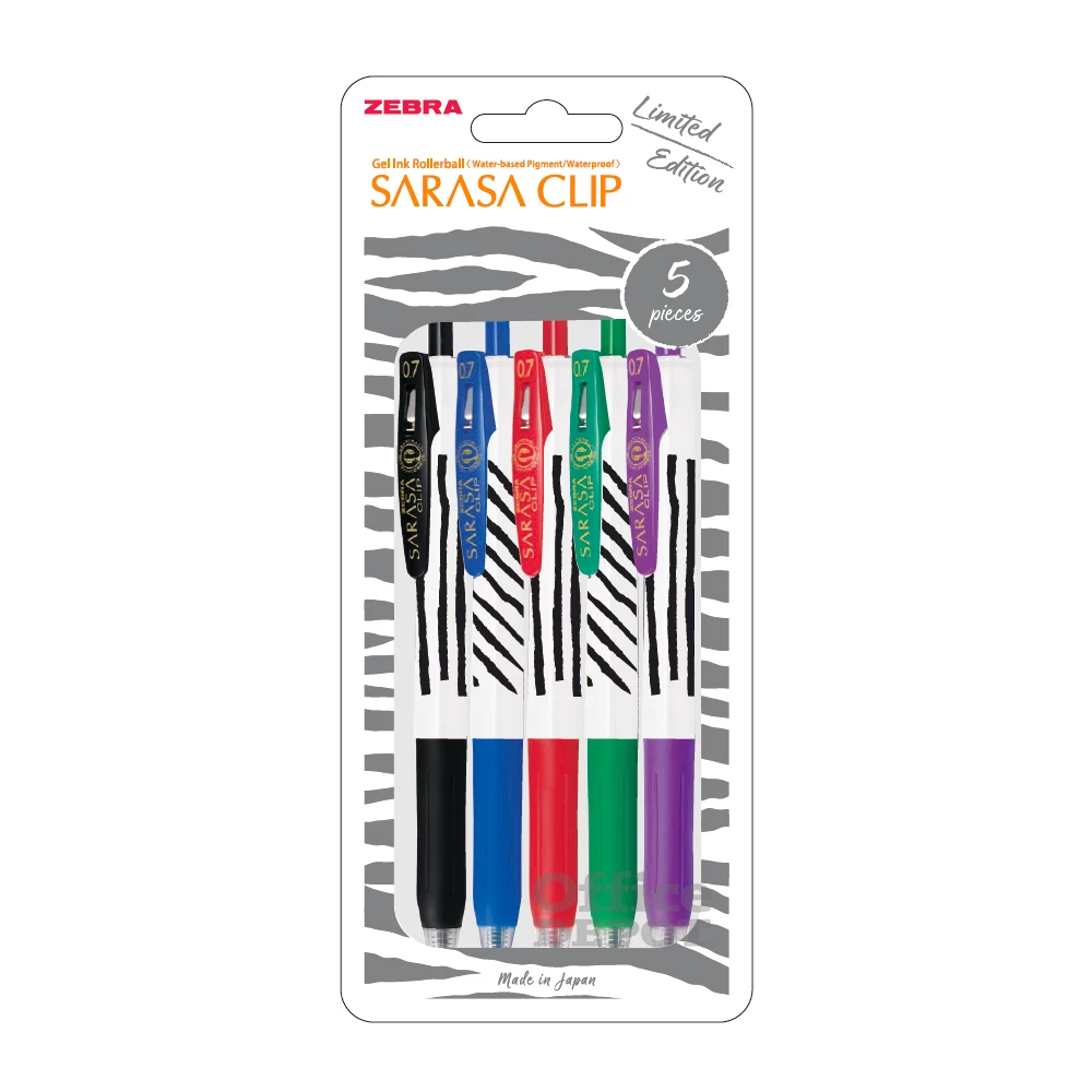 Zebra Sarasa Clip 0,7 Zebra Stripes 5pcs zselés toll