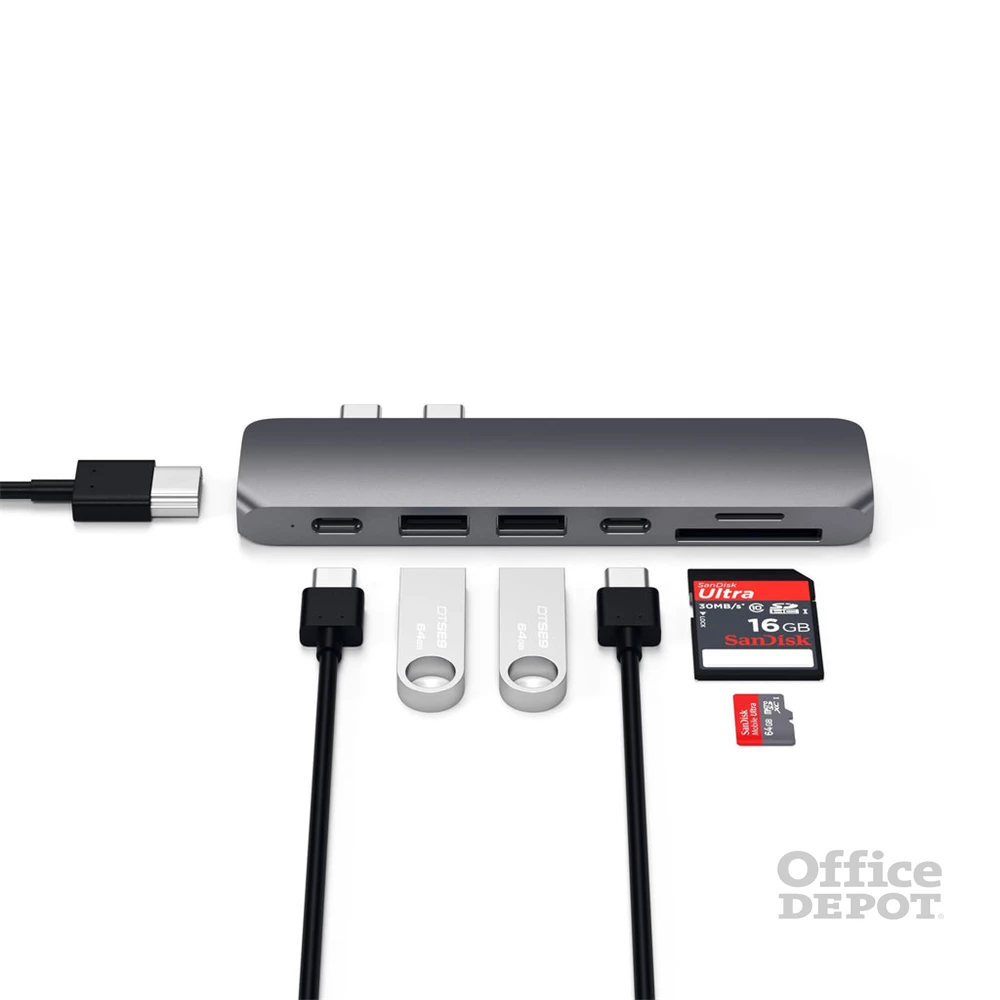 Satechi ST-CMBPM Aluminium PRO Type-C asztroszürke HUB