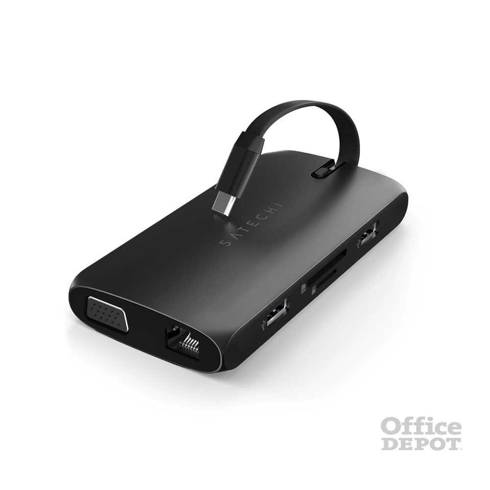 Satechi ST-UCMBAK Type-C fekete OTG HUB