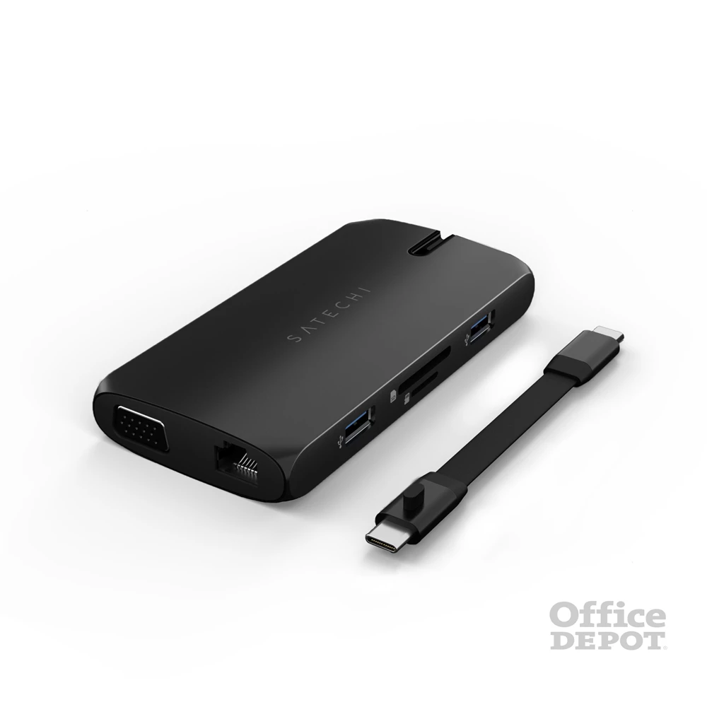 Satechi ST-UCMBAK Type-C fekete OTG HUB