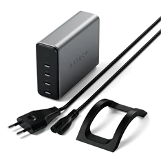 Satechi ST-UC165GM-EU 165W 4xType-C PD GaN fekete hálózati töltő Satechi ST-UC165GM-EU 165W 4xType-C PD GaN fekete hálózati töltő