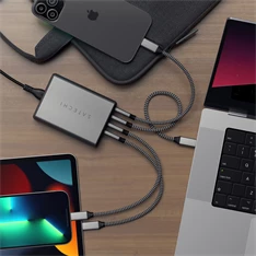 Satechi ST-UC165GM-EU 165W 4xType-C PD GaN fekete hálózati töltő Satechi ST-UC165GM-EU 165W 4xType-C PD GaN fekete hálózati töltő