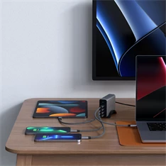 Satechi ST-UC165GM-EU 165W 4xType-C PD GaN fekete hálózati töltő Satechi ST-UC165GM-EU 165W 4xType-C PD GaN fekete hálózati töltő