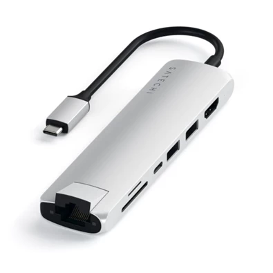 Satechi ST-UCSMA3S Aluminium Slim Type-C 4K HDMI ezüst HUB Satechi ST-UCSMA3S Aluminium Slim Type-C 4K HDMI ezüst HUB