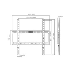 Sbox BL-3744F 75" VESA 400x400 fix fali konzol Sbox BL-3744F 75" VESA 400x400 fix fali konzol