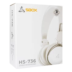 Sbox HS-736W fehér mikrofonos fejhallgató Sbox HS-736W fehér mikrofonos fejhallgató