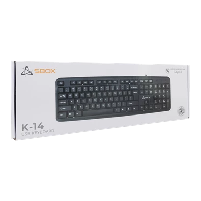 Sbox K-14 HUN USB fekete billentyűzet Sbox K-14 HUN USB fekete billentyűzet