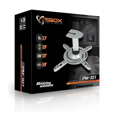 Sbox PM-101 mennyezeti projektor tartó 15kg Sbox PM-101 mennyezeti projektor tartó 15kg