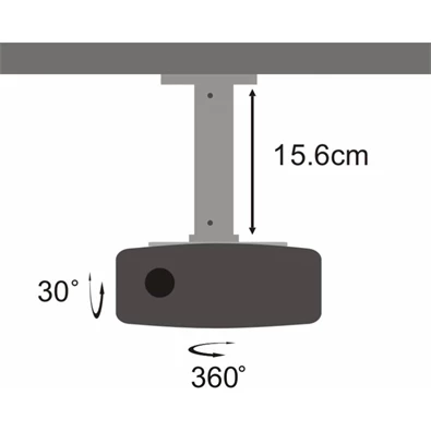 Sbox PM-101 mennyezeti projektor tartó 15kg Sbox PM-101 mennyezeti projektor tartó 15kg