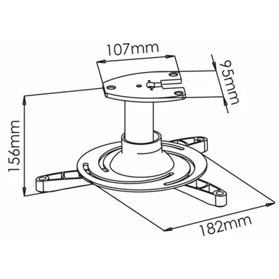 Sbox PM-101 mennyezeti projektor tartó 15kg Sbox PM-101 mennyezeti projektor tartó 15kg
