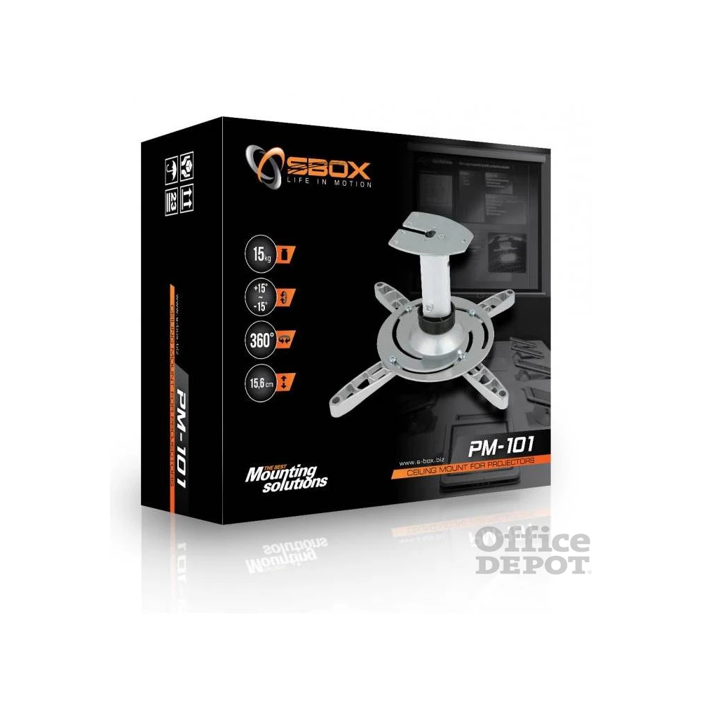 Sbox PM-101 mennyezeti projektor tartó 15kg