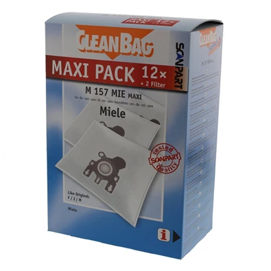 Scanpart 2687426157 Miele FJM 12 db porzsák+2 db szűrő Scanpart 2687426157 Miele FJM 12 db porzsák+2 db szűrő