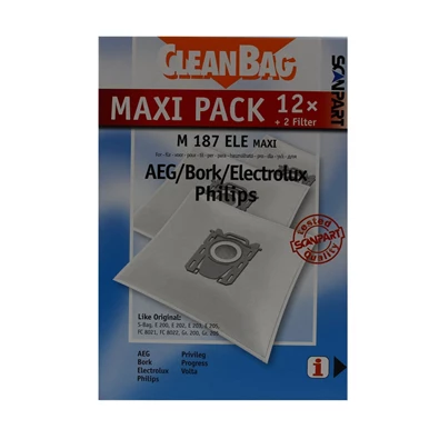 Scanpart 2687441187 S-Bag 12 db porzsák+2 db szűrő Scanpart 2687441187 S-Bag 12 db porzsák+2 db szűrő
