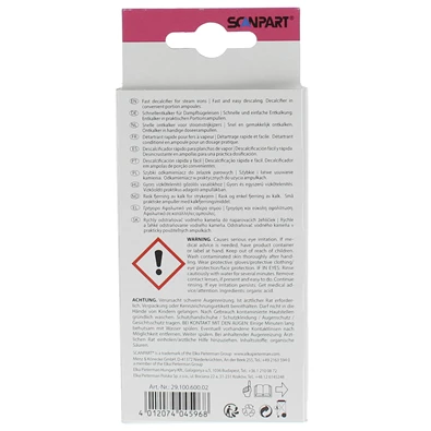 Scanpart 2910060002 6x14ml vasalóhoz vízkőtelenítő folyadék Scanpart 2910060002 6x14ml vasalóhoz vízkőtelenítő folyadék