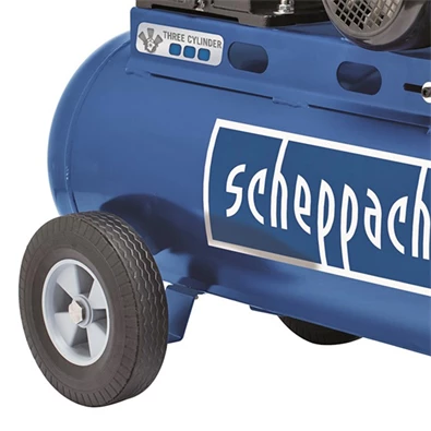 Scheppach HC 550 tc 100 literes olajkenésű háromhengeres ékszíjas kompresszor Scheppach HC 550 tc 100 literes olajkenésű háromhengeres ékszíjas kompresszor
