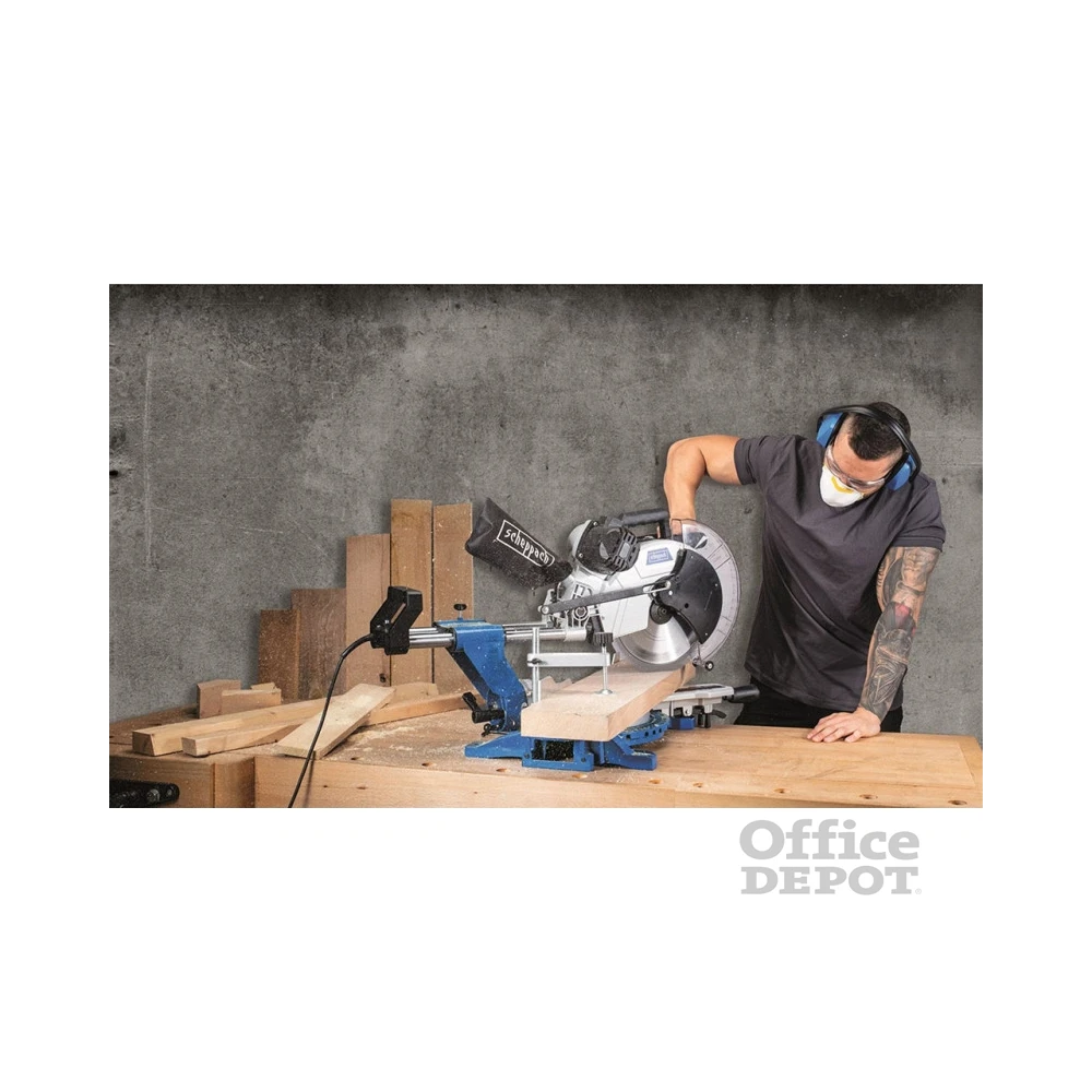 Scheppach HM 140 L - két oldalra dönthető gérvágó fűrész húzófunkcióval és lézerrel