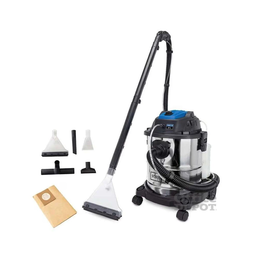 Scheppach SprayVac 20 5 az 1-ben, száraz/nedves szívás, mosás, fújás szőnyeg- és kárpittisztító
