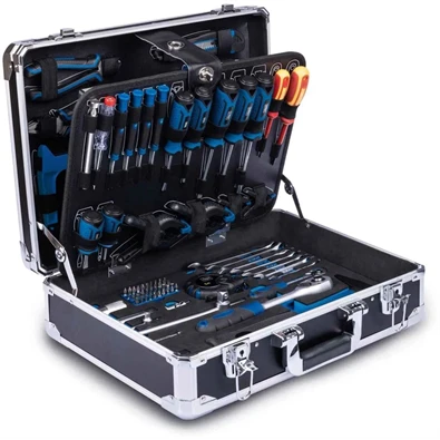 Scheppach TB 200 - 141 db-os szerszámos koffer szerszámokkal