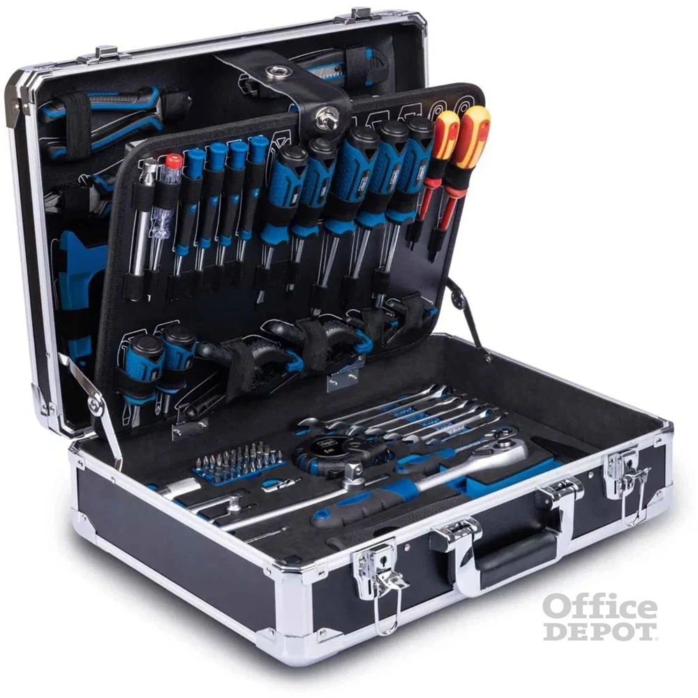 Scheppach TB 200 - 141 db-os szerszámos koffer szerszámokkal