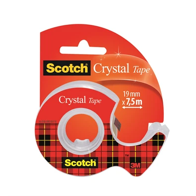 Scotch Crystal Clear 19mmx7,5m ragasztószalag-adagoló