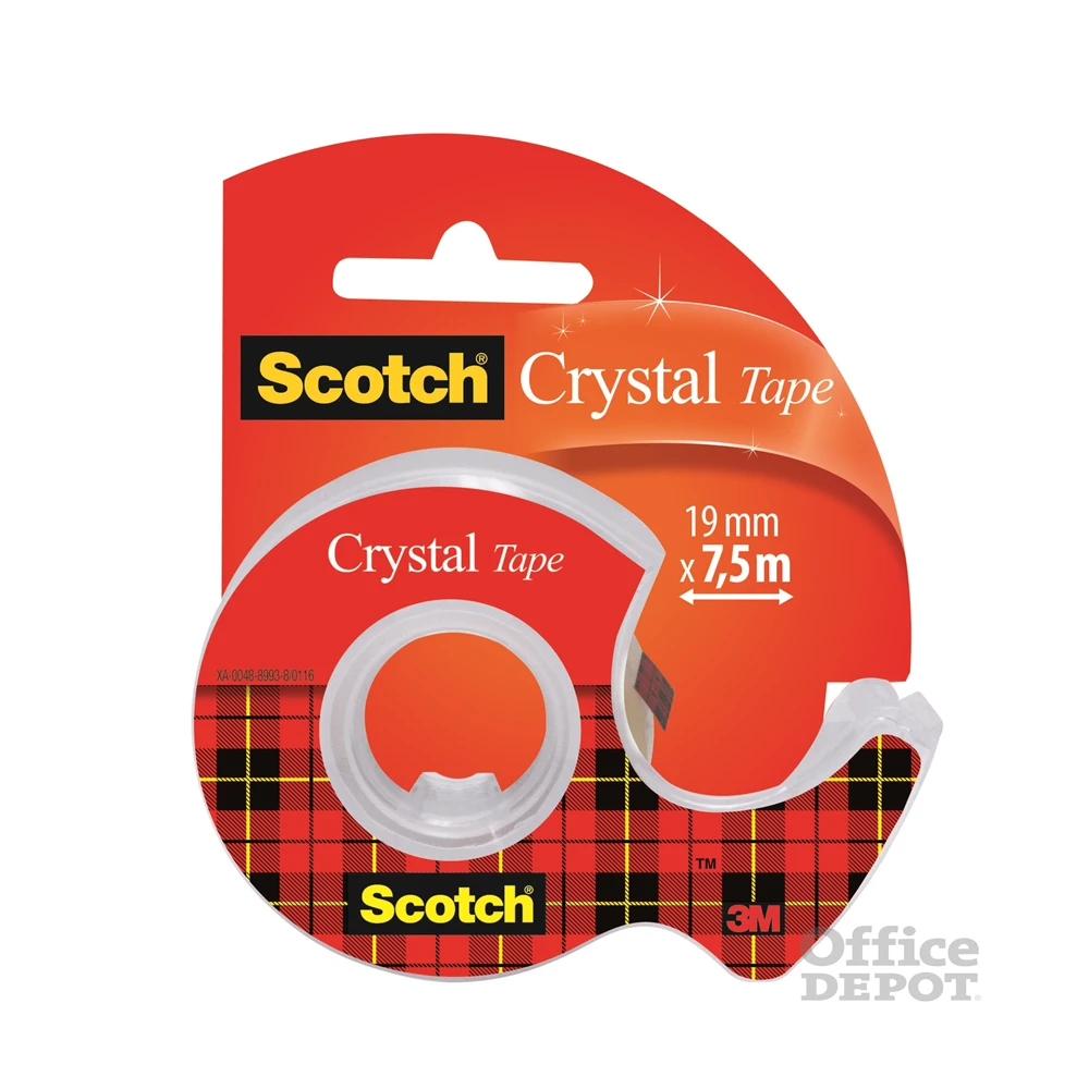 Scotch Crystal Clear 19mmx7,5m ragasztószalag-adagoló