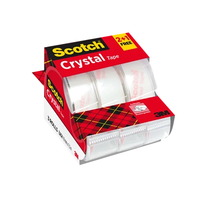 Scotch Crystal Clear 19mmx7,5m 2+1 ragasztószalag-adagoló
