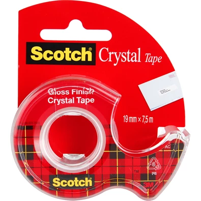 Scotch Crystal Clear 19mmx7,5m ragasztószalag-adagoló Scotch Crystal Clear 19mmx7,5m ragasztószalag-adagoló
