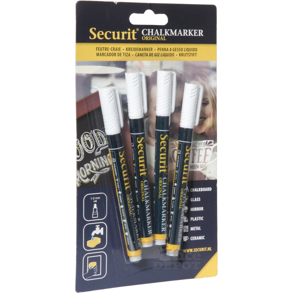 Securit 4db-os fehér krétamarker