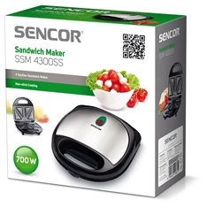 Sencor SSM 4300SS inox-fekete szendvicssütő Sencor SSM 4300SS inox-fekete szendvicssütő
