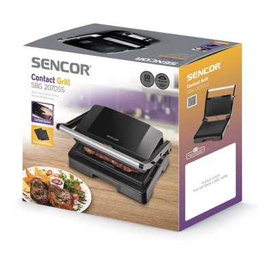 Sencor SBG 2070SS fekete kontaktgrill Sencor SBG 2070SS fekete kontaktgrill