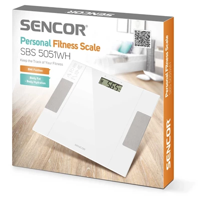 Sencor SBS 5051WH fehér fitnesz személymérleg Sencor SBS 5051WH fehér fitnesz személymérleg