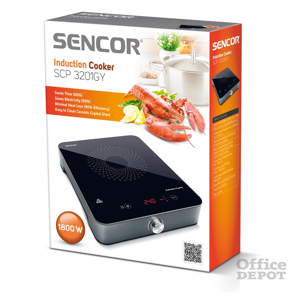 Sencor SCP 3201GY fekete-szürke indukciós főzőlap